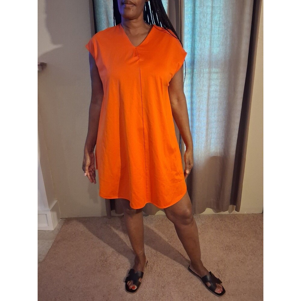 Cos Orange Loose Fitring Over Size Dress Medium Casual Comfortable